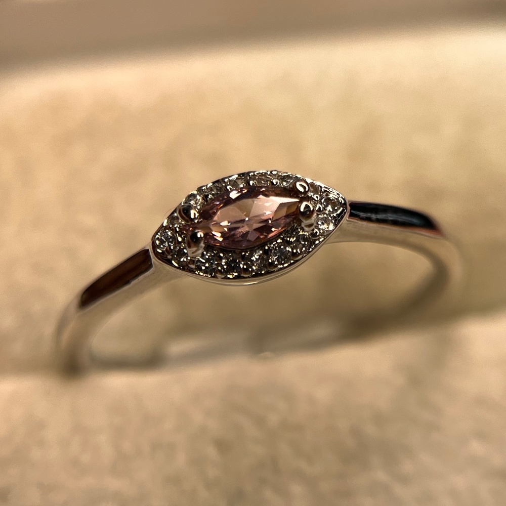 Bomb Party Girl Boss Unicorn Light Rhodolite Cubic Zirconia + Rhodium Plating